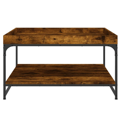 Salongbord Sofabord Røkt Eik 80x80x45 cm