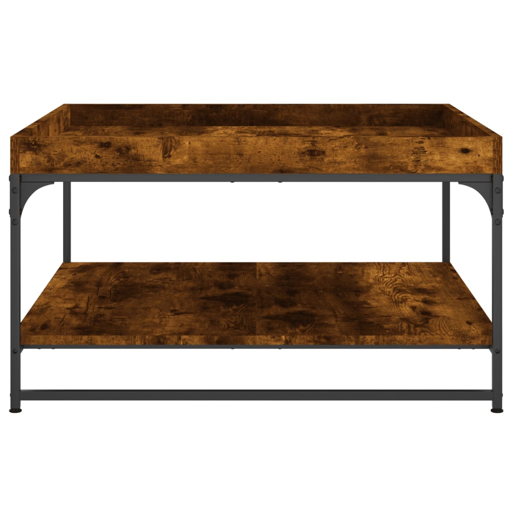Salongbord Sofabord Røkt Eik 80x80x45 cm