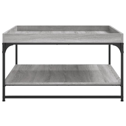 Salongbord Sofabord Sonoma Grå 80x80x45 cm og jern