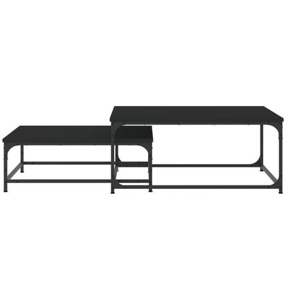 Salongbord Sofabord Svart Stablebare 2 stk
