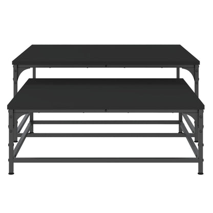 Salongbord Sofabord Svart Stablebare 2 stk