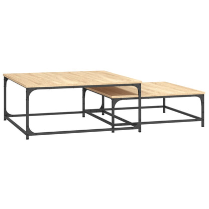 Salongbord Sofabord Sonoma Eik 2 stk