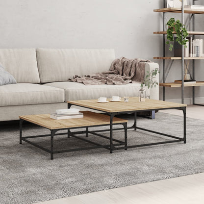 Salongbord Sofabord Sonoma Eik 2 stk