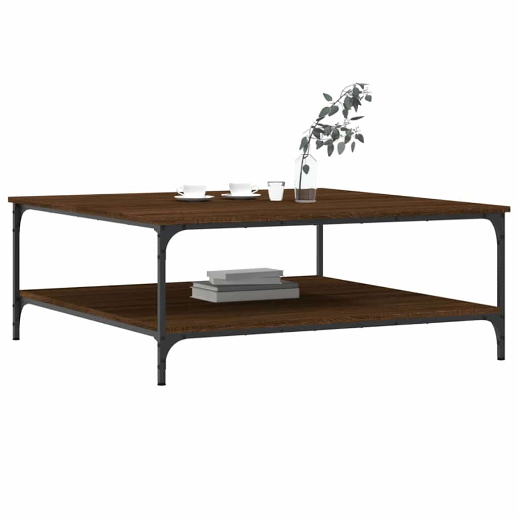 Salongbord Sofabord Brun Eik 100x100x40 cm