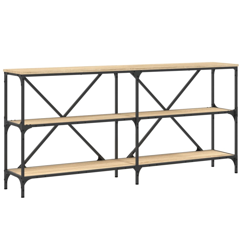 Avlastningsbord konsollbord Sonoma Eik 160x30x75 cm jern