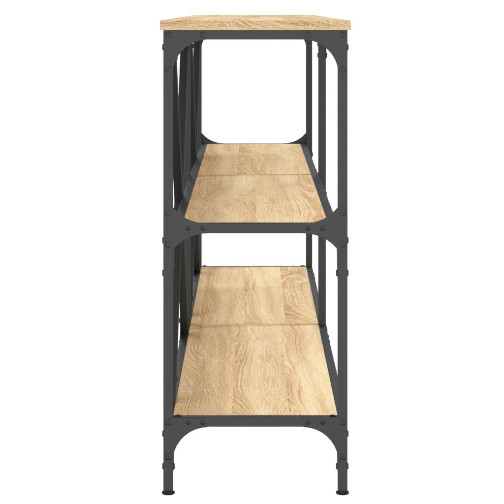 Avlastningsbord konsollbord Sonoma Eik 160x30x75 cm jern