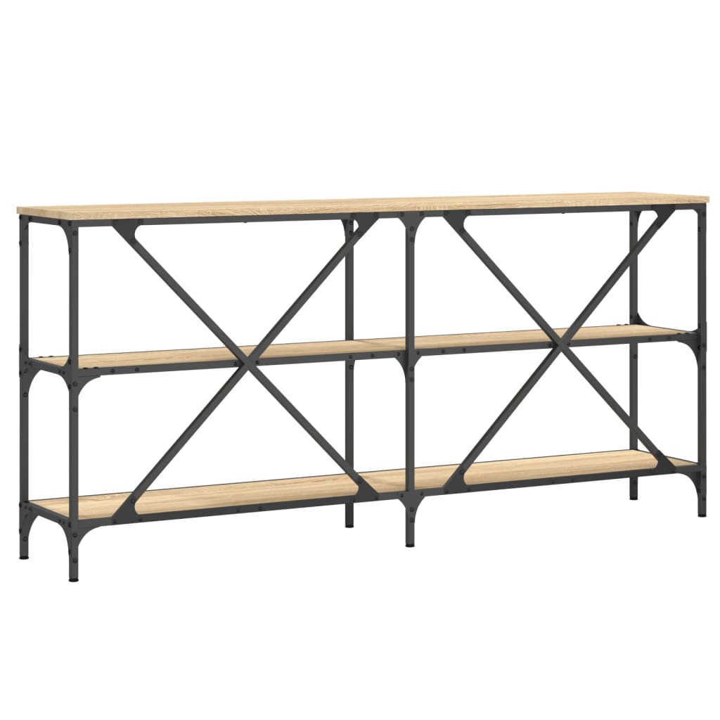 Avlastningsbord konsollbord Sonoma Eik 160x30x75 cm jern