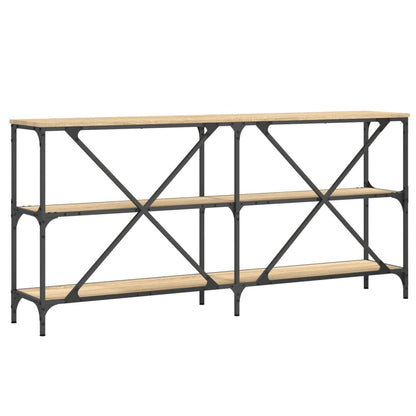 Avlastningsbord konsollbord Sonoma Eik 160x30x75 cm jern