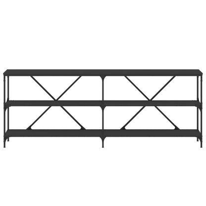 Avlastningsbord Konsollbord Svart 200x30x75 cm