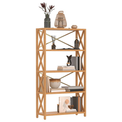 Bokhylle Tre 5 etasjer 80x30x146 cm heltre eik