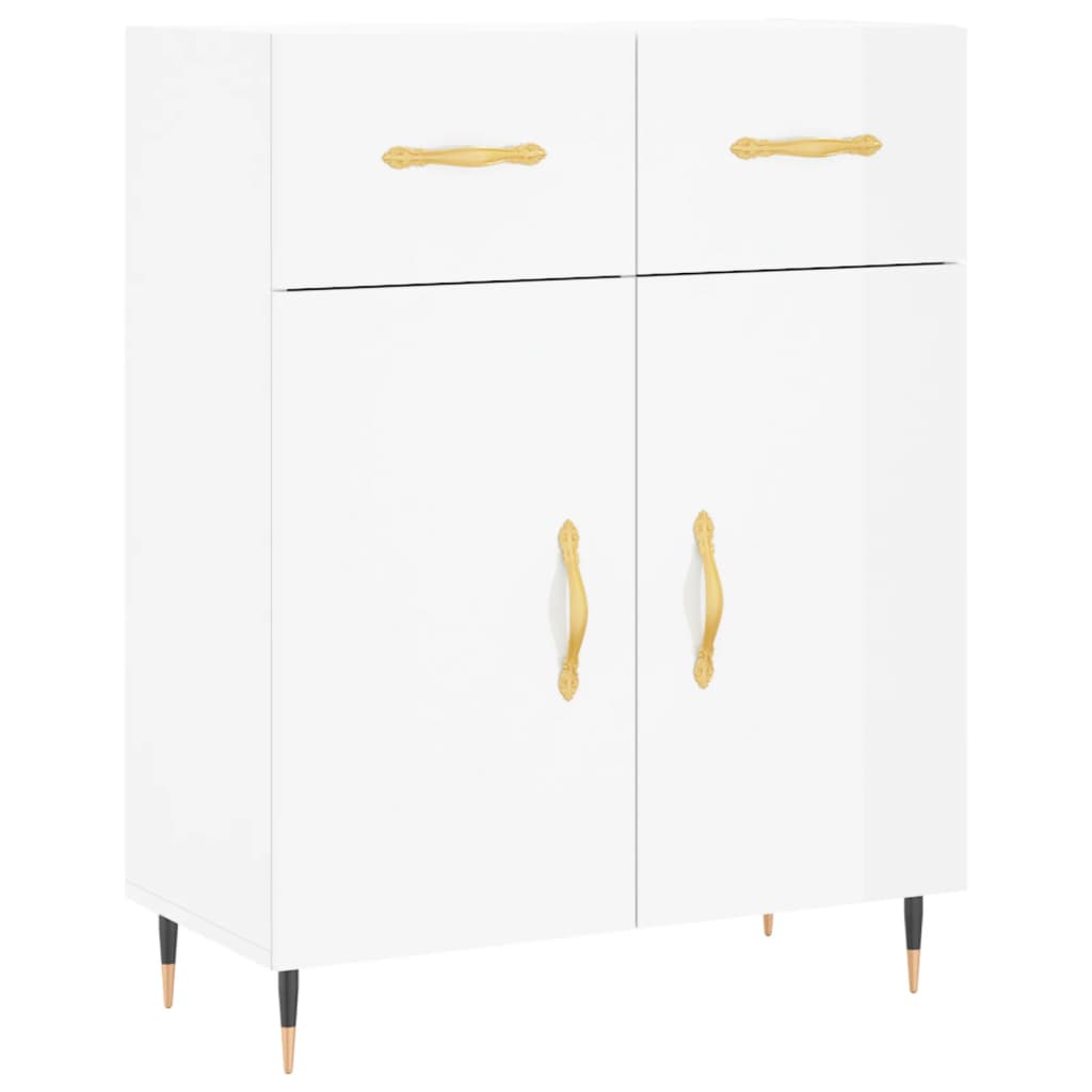 Skjenk Høyglans Hvit 69,5x34x90 cm