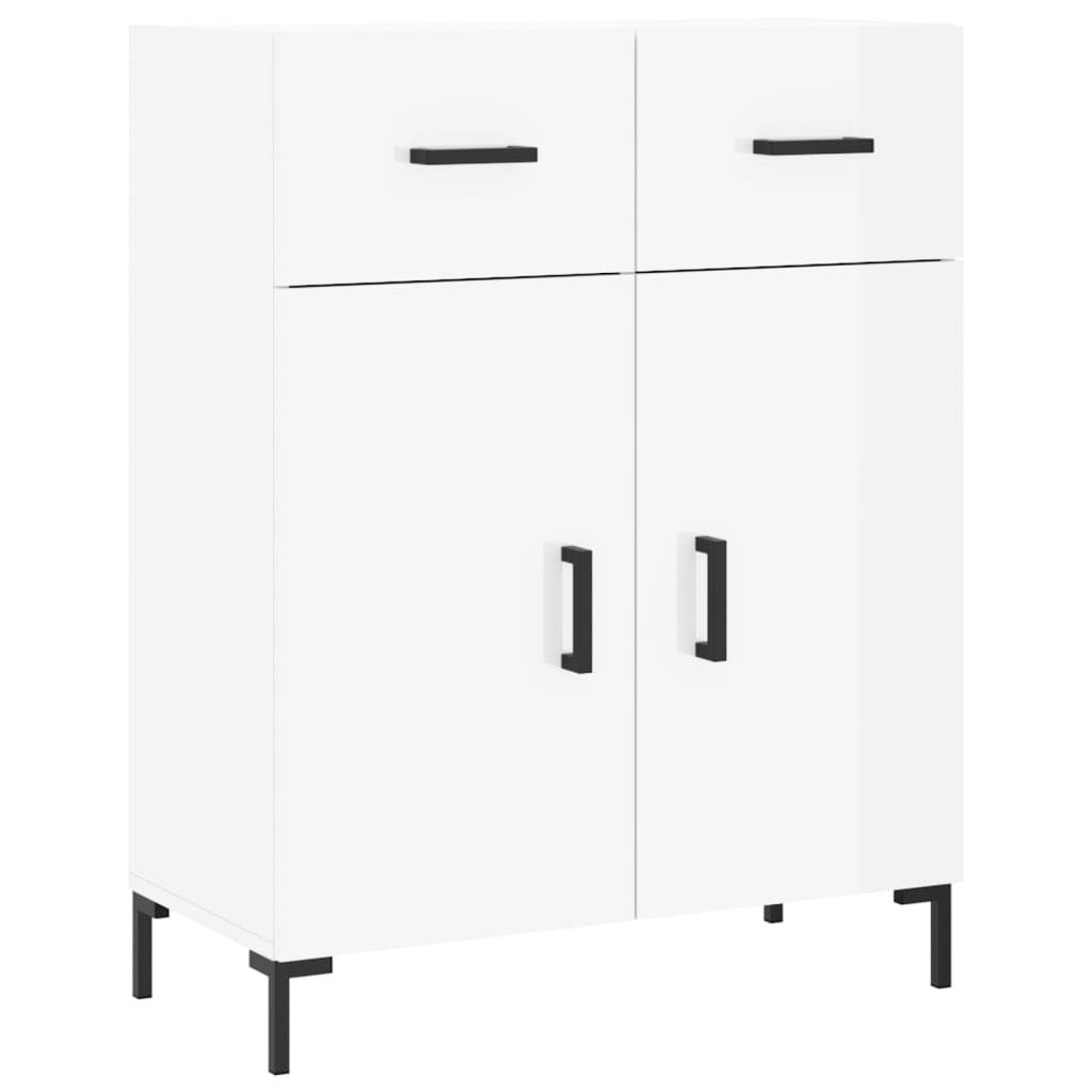 Skjenk Høyglans Hvit 69,5x34x90 cm