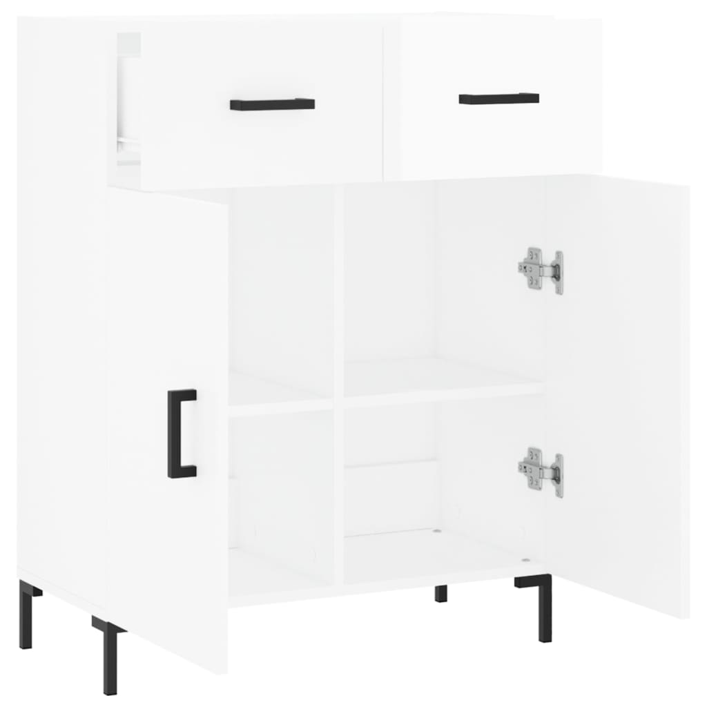Skjenk Høyglans Hvit 69,5x34x90 cm