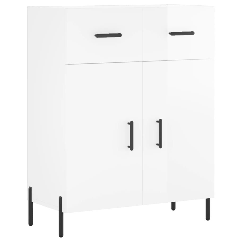Skjenk Høyglans Hvit 69,5x34x90 cm