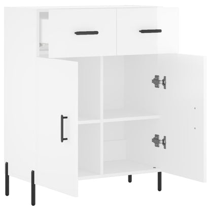 Skjenk Høyglans Hvit 69,5x34x90 cm