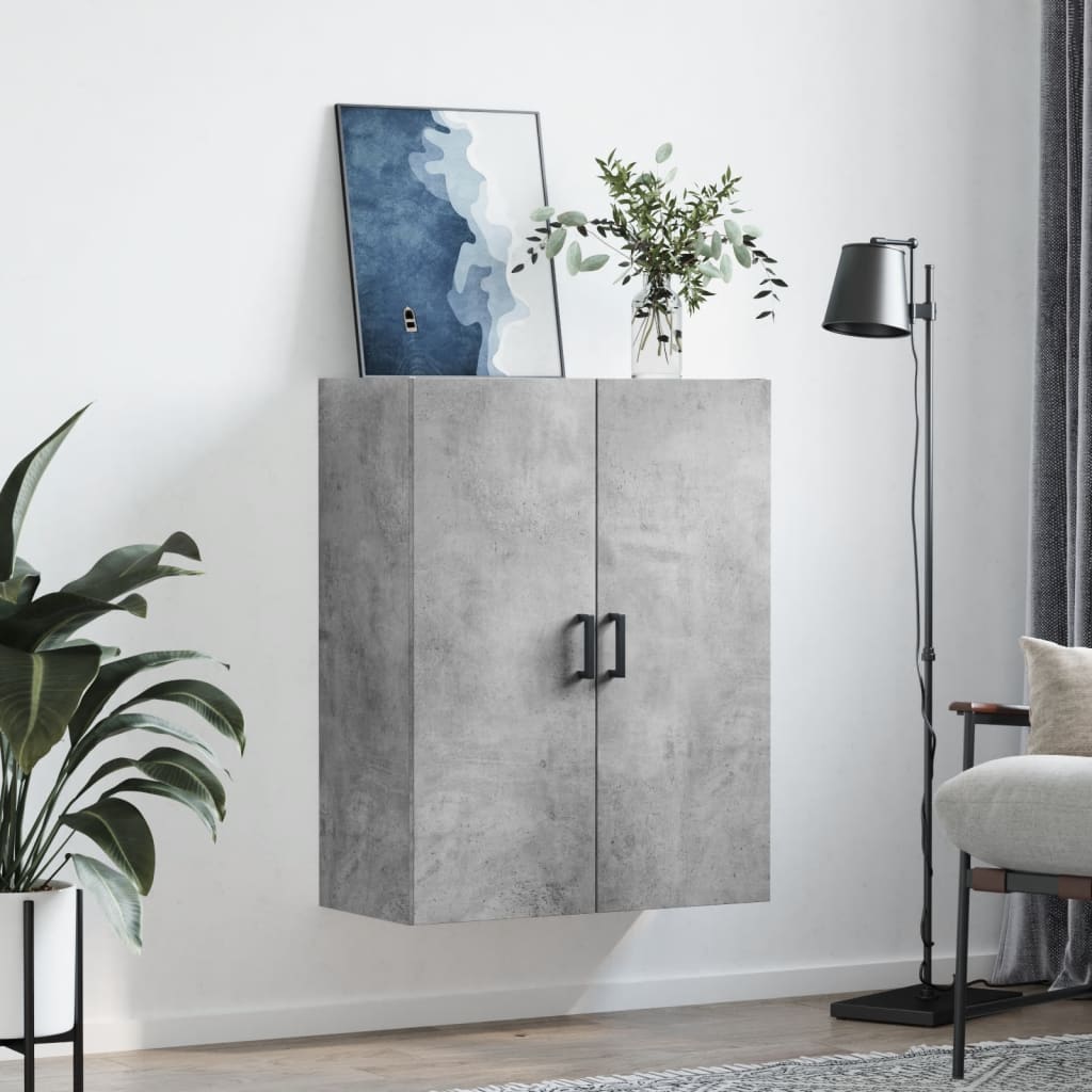 Veggskap Betonggrå 69,5x34x90 cm