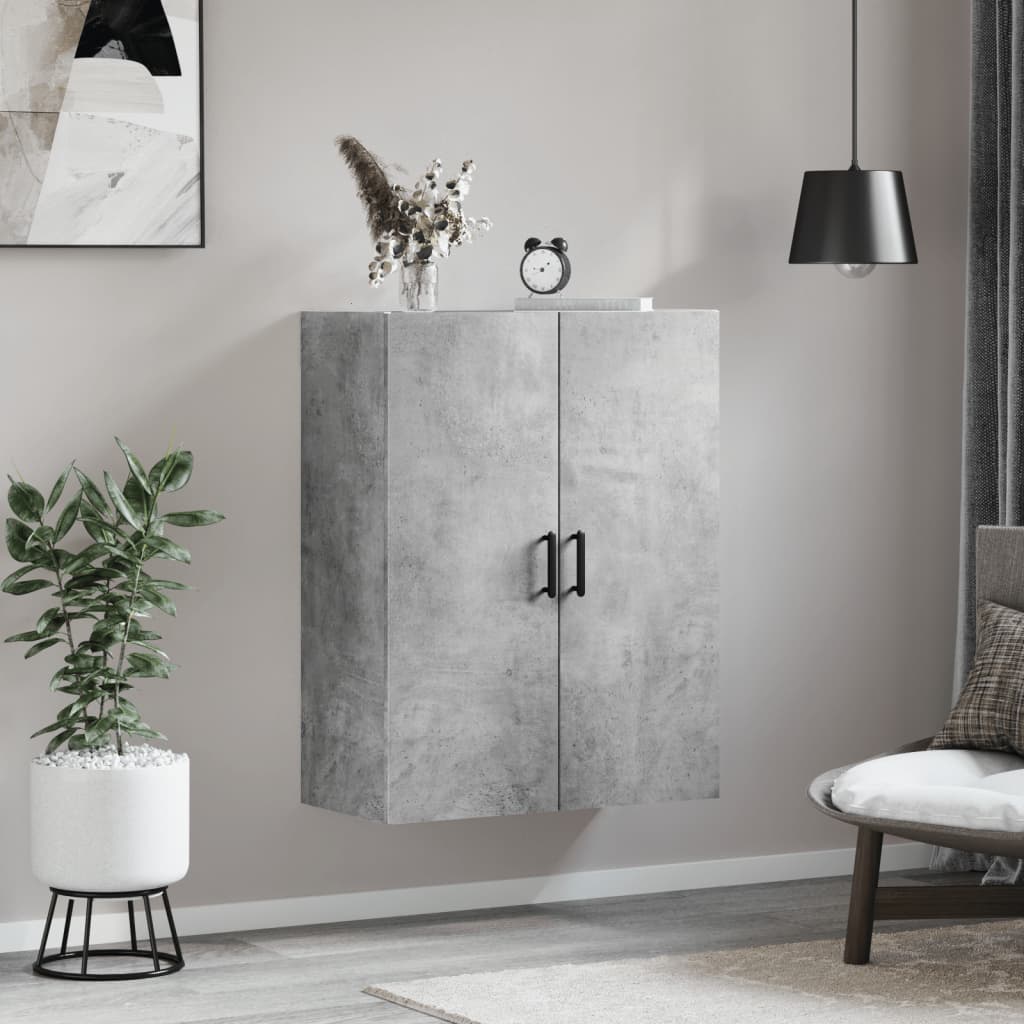 Veggskap Betonggrå 69,5x34x90 cm