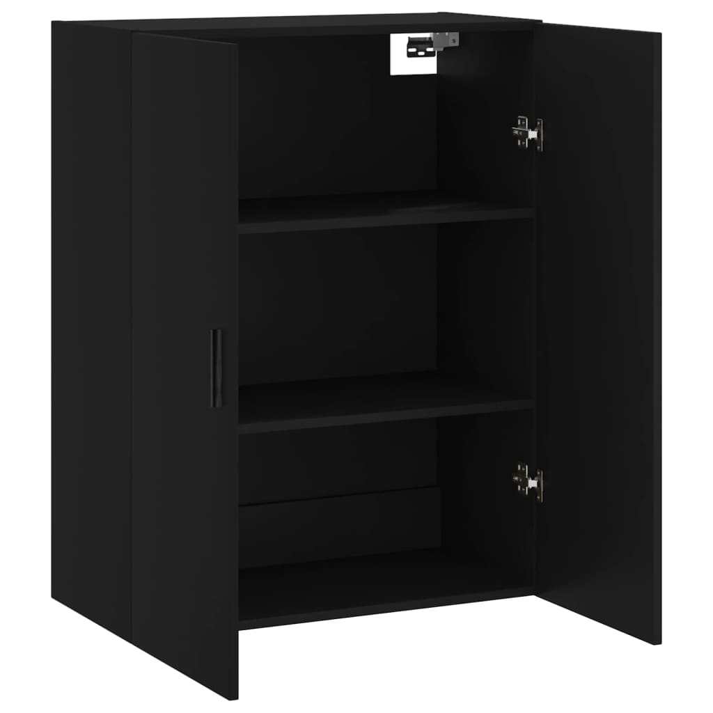 Veggskap Svart 69,5x34x90 cm