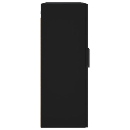 Veggskap Svart 69,5x34x90 cm