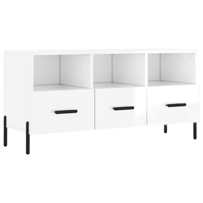TV-Møbel Høyglans Hvit TV-benk 102x36x50 cm