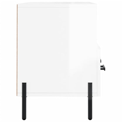 TV-Møbel Høyglans Hvit TV-benk 102x36x50 cm
