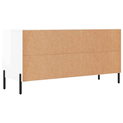 TV-Møbel Høyglans Hvit TV-benk 102x36x50 cm