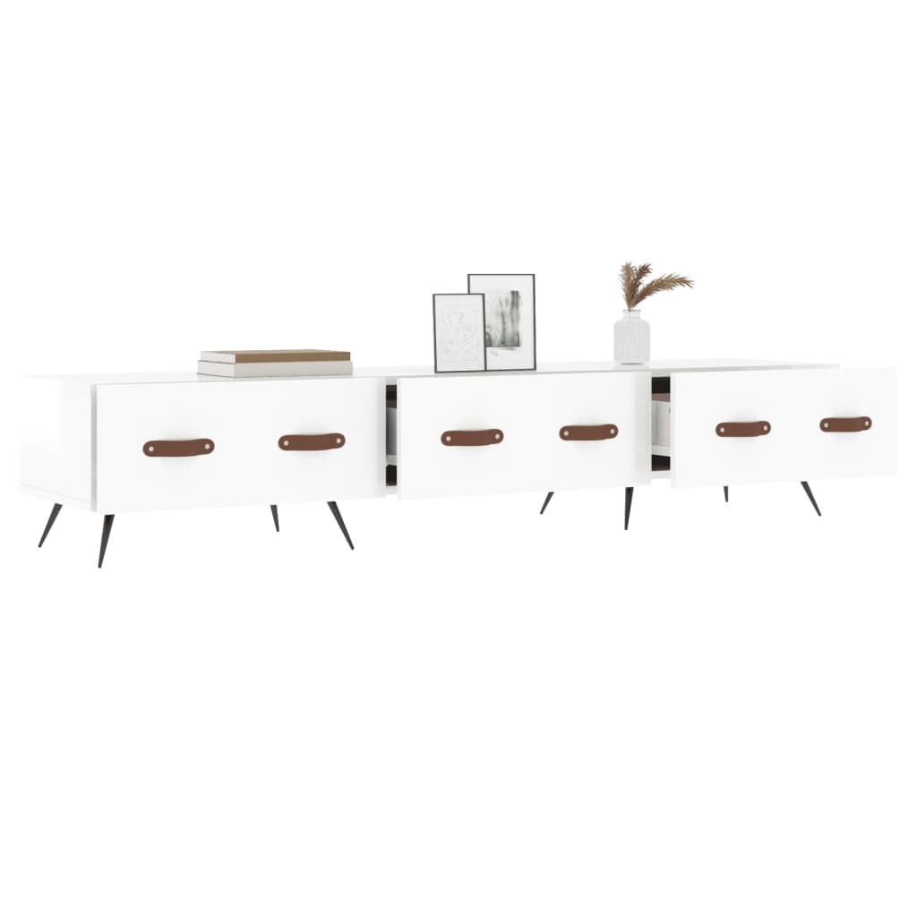 TV-Møbel Høyglans Hvit TV-benk 150x36x30 cm