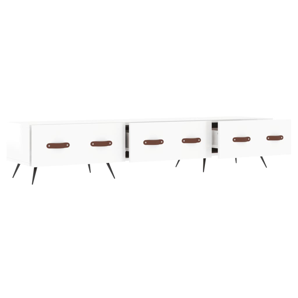 TV-Møbel Høyglans Hvit TV-benk 150x36x30 cm