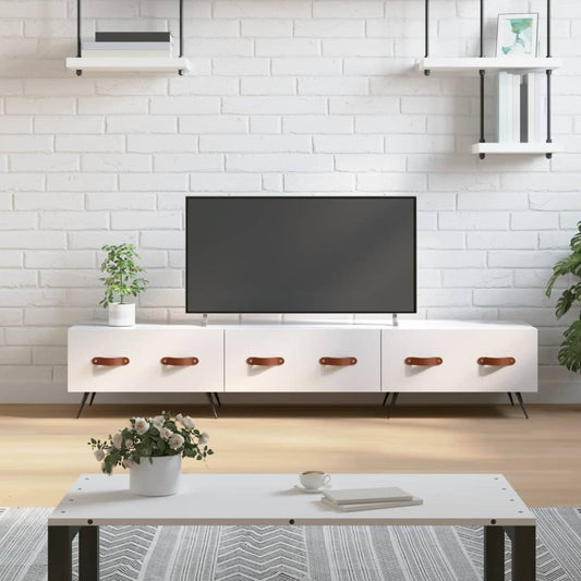 TV-Møbel Høyglans Hvit TV-benk 150x36x30 cm
