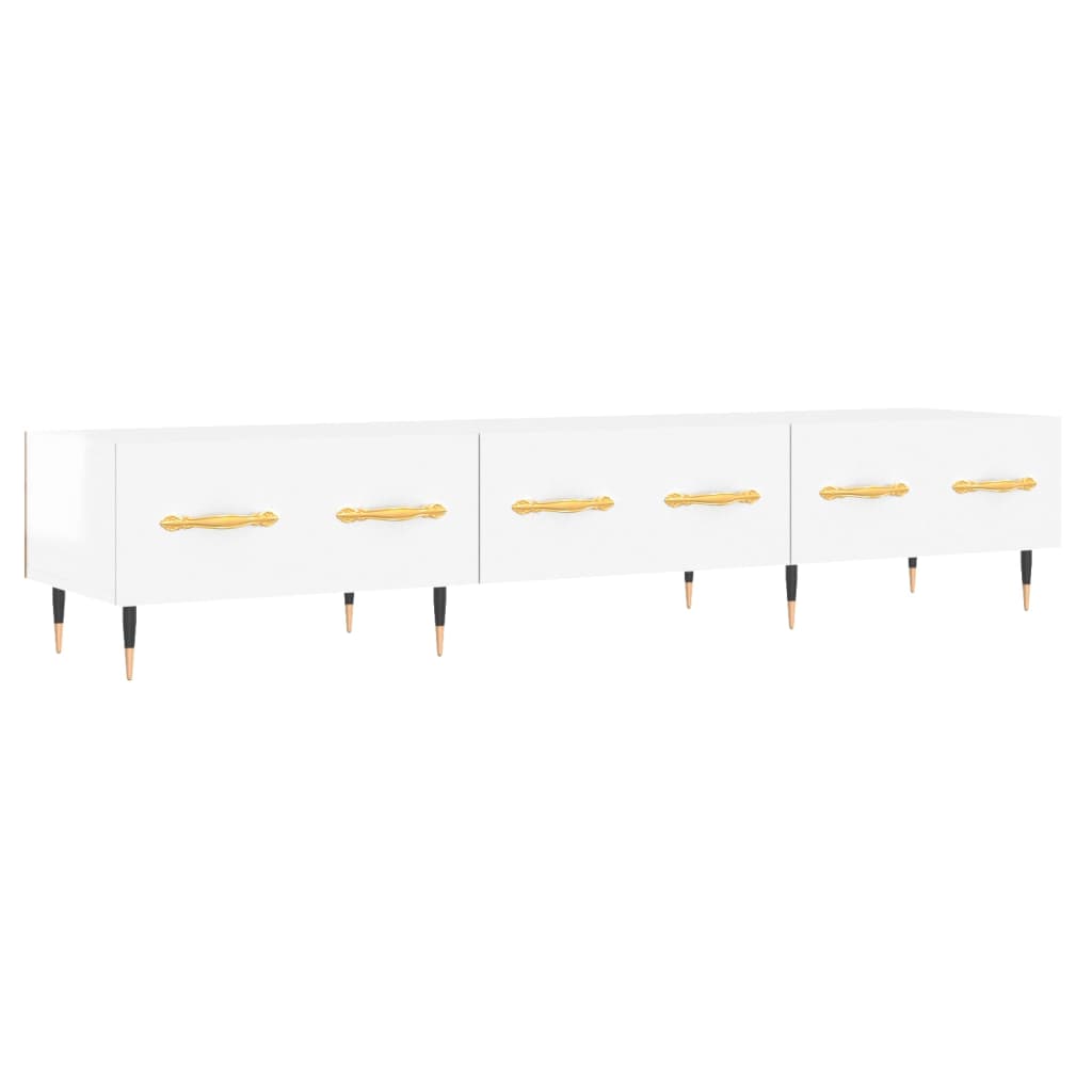 TV-Møbel Høyglans Hvit TV-benk 150x36x30 cm