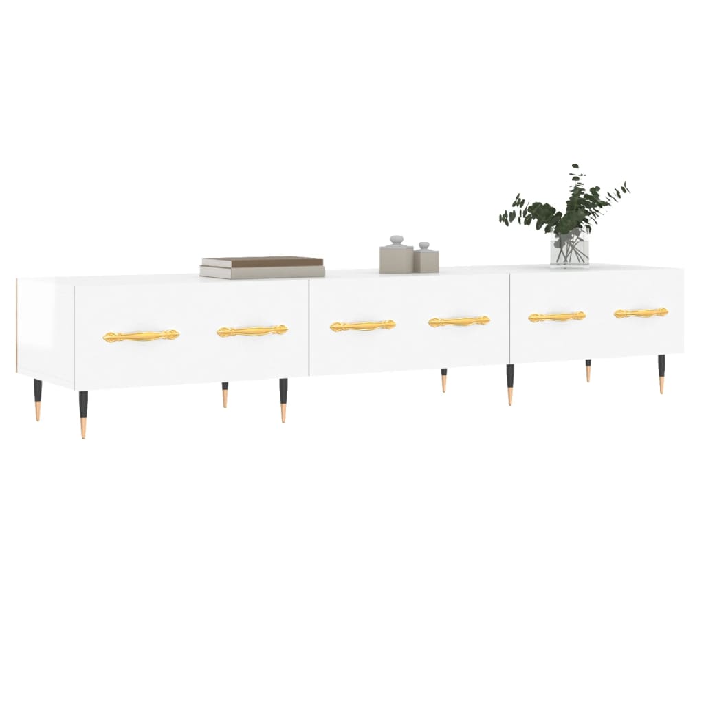 TV-Møbel Høyglans Hvit TV-benk 150x36x30 cm