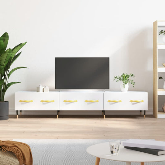 TV-Møbel Høyglans Hvit TV-benk 150x36x30 cm