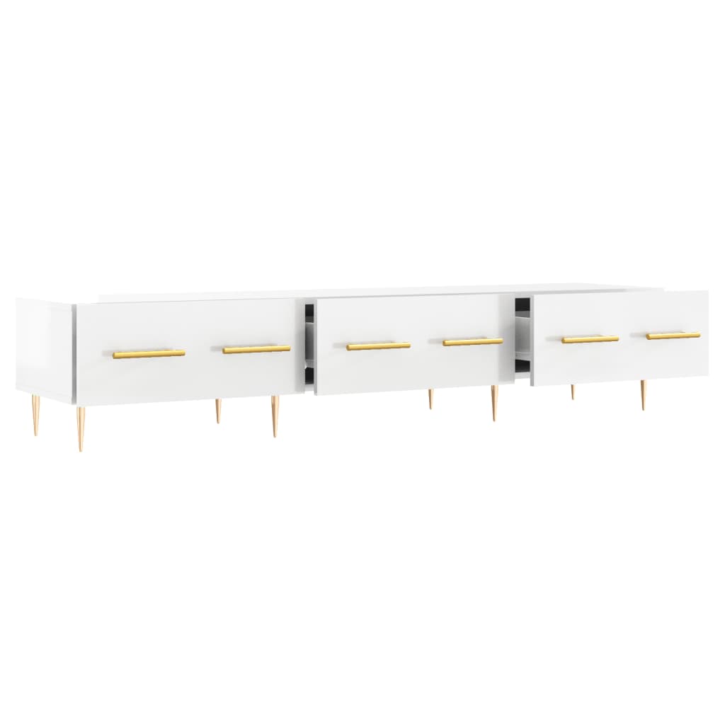 TV-Møbel Høyglans Hvit TV-benk 150x36x30 cm