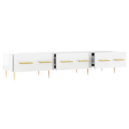 TV-Møbel Høyglans Hvit TV-benk 150x36x30 cm