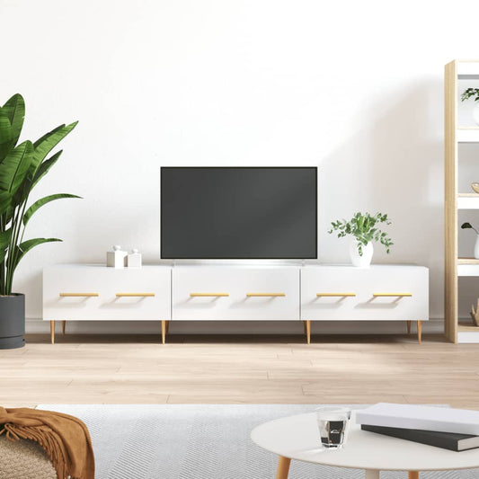 TV-Møbel Høyglans Hvit TV-benk 150x36x30 cm