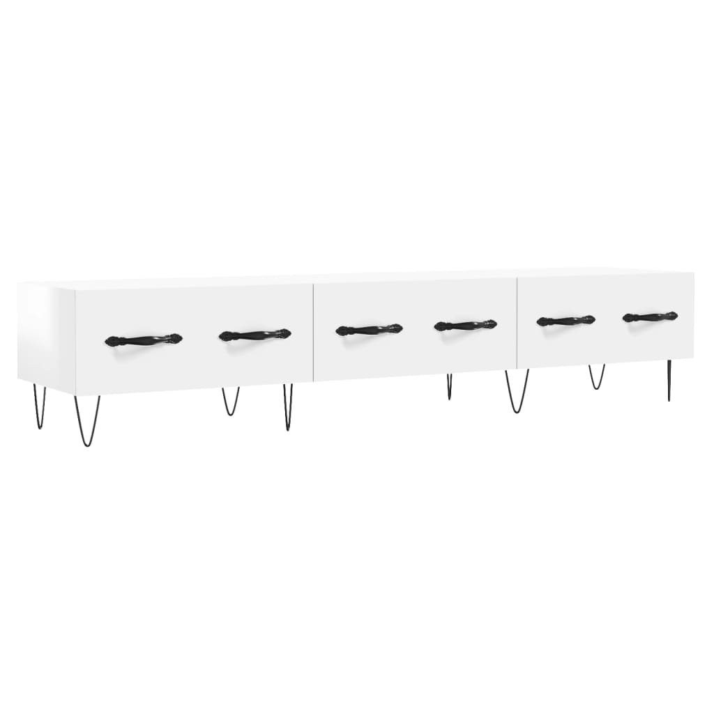TV-Møbel Høyglans Hvit TV-benk 150x36x30 cm