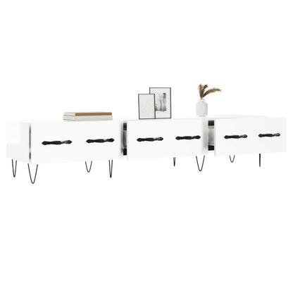 TV-Møbel Høyglans Hvit TV-benk 150x36x30 cm