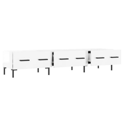 TV-Møbel Høyglans Hvit TV-benk 150x36x30 cm