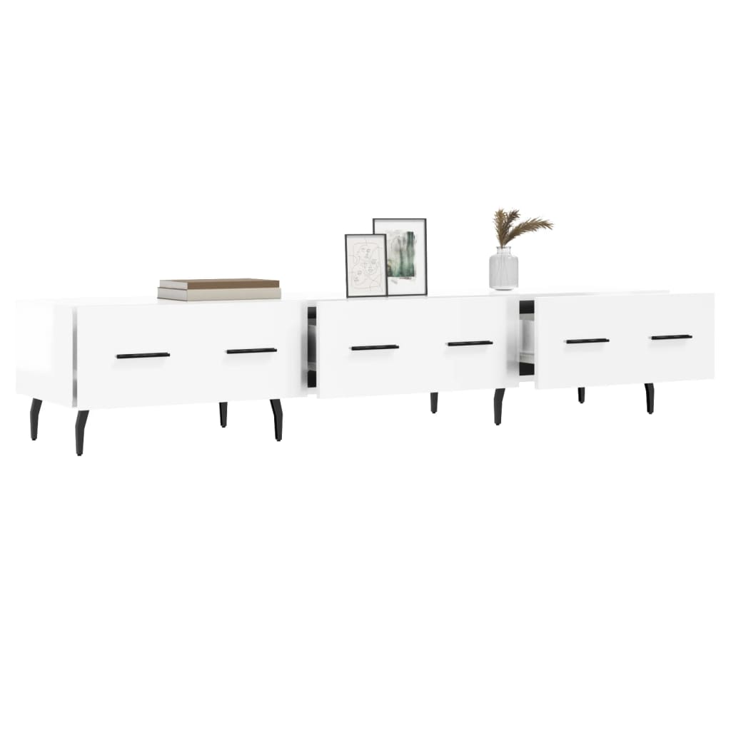 TV-Møbel Høyglans Hvit TV-benk 150x36x30 cm