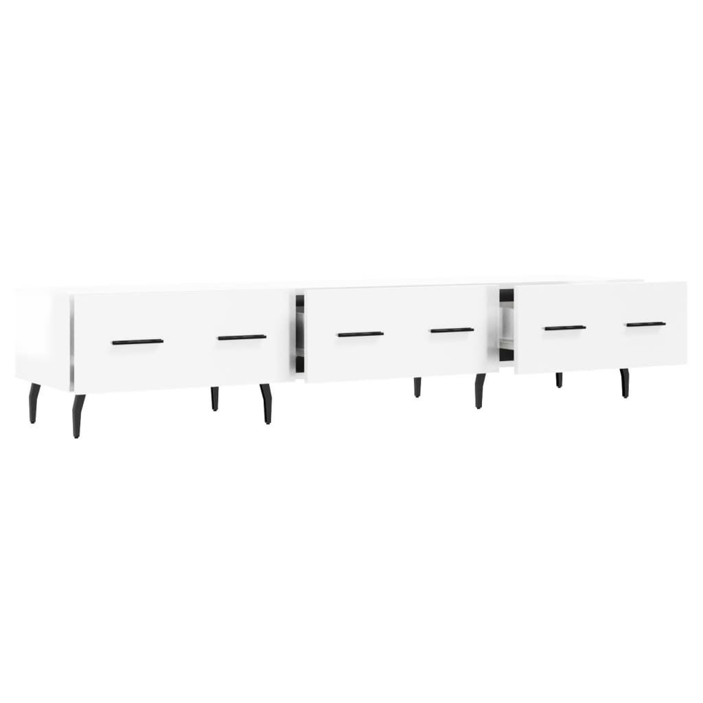 TV-Møbel Høyglans Hvit TV-benk 150x36x30 cm