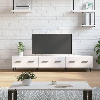 TV-Møbel Høyglans Hvit TV-benk 150x36x30 cm