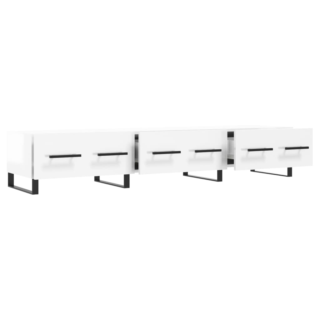 TV-Møbel Høyglans Hvit TV-benk 150x36x30 cm