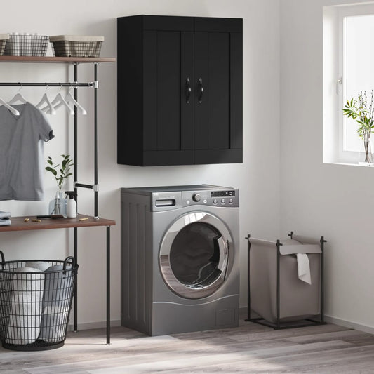 Veggskap Svart 69,5x34x90 cm