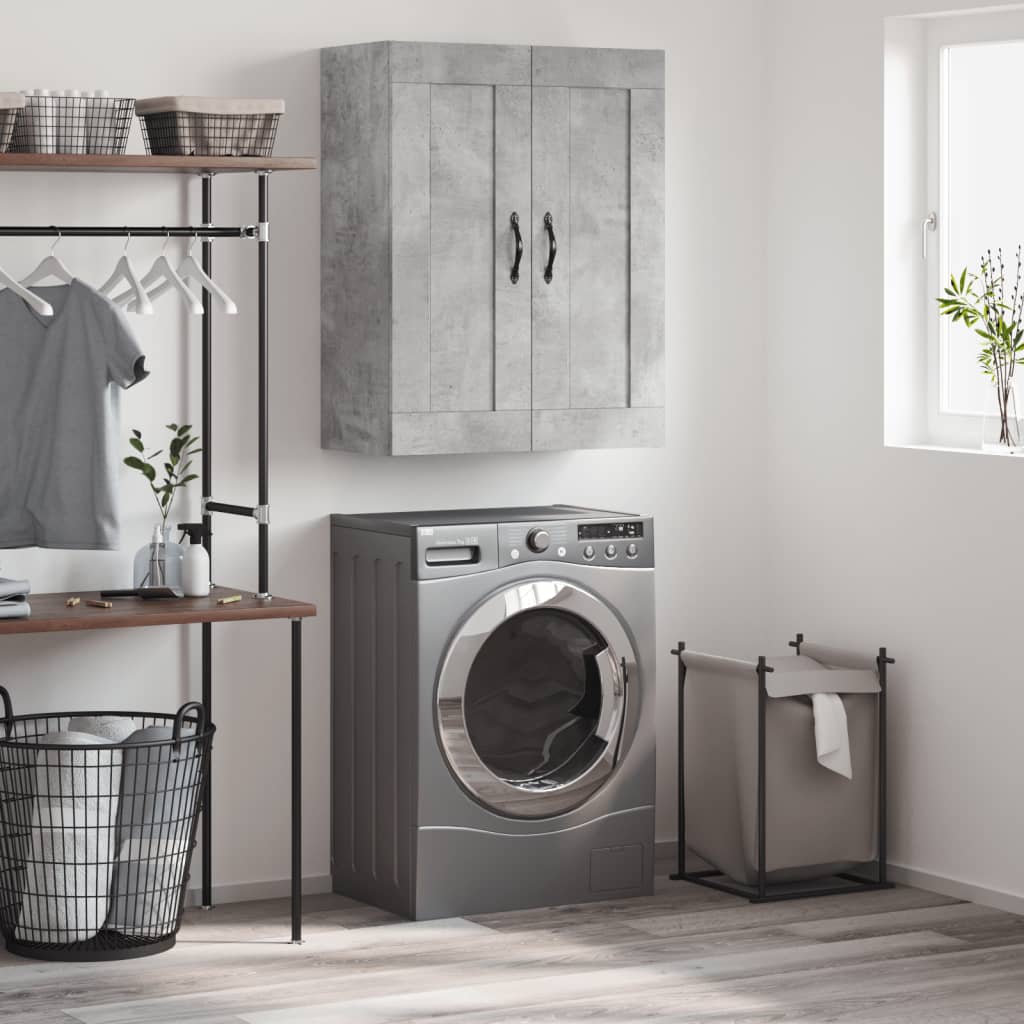 Veggskap Betonggrå 69,5x34x90 cm