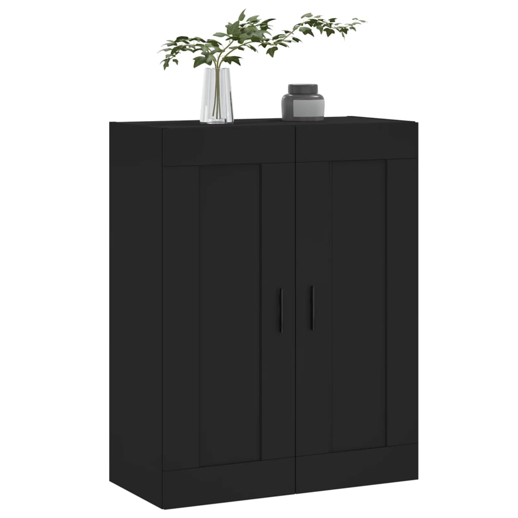Veggskap Svart 69,5x34x90 cm