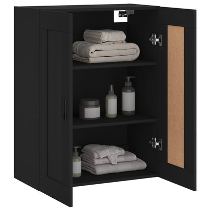 Veggskap Svart 69,5x34x90 cm