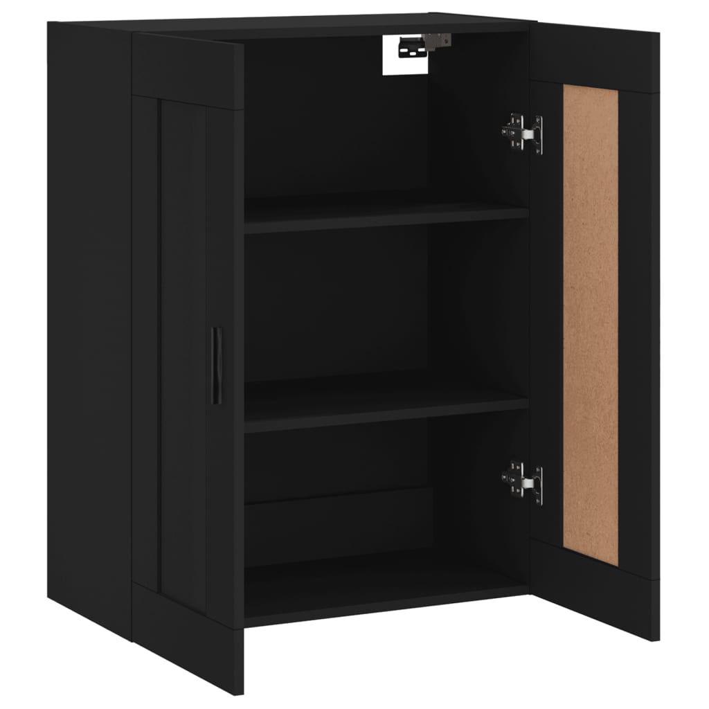 Veggskap Svart 69,5x34x90 cm