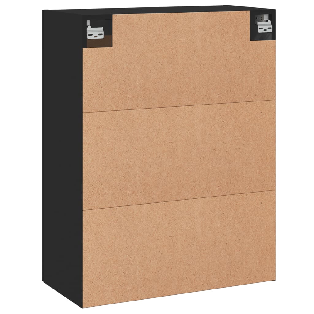 Veggskap Svart 69,5x34x90 cm
