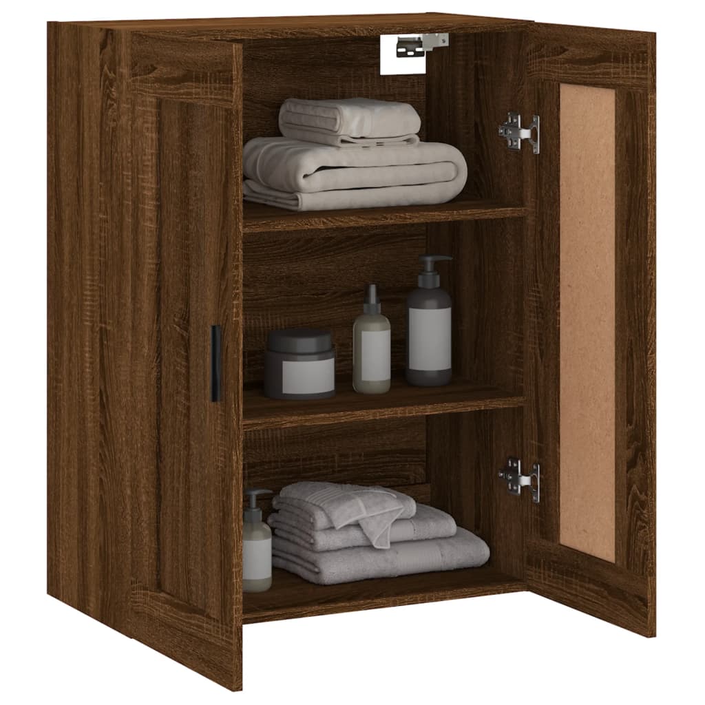 Veggskap Brun Eik 69,5x34x90 cm