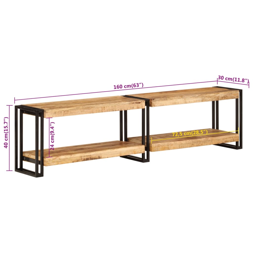 TV-Møbel Tre TV-benk heltre mango 160x30x40 cm